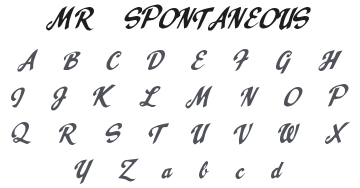 Mr. Spontaneous Font