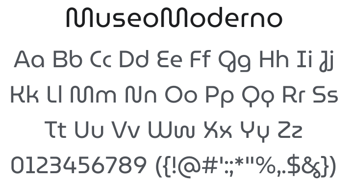 MuseoModerno Font Family