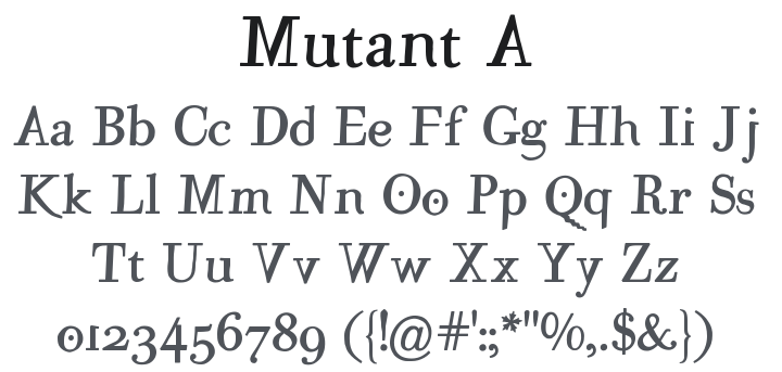 Mutant A Font
