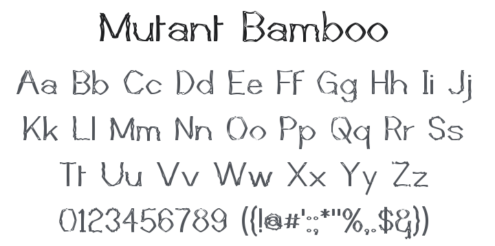 Mutant Bamboo Font Family