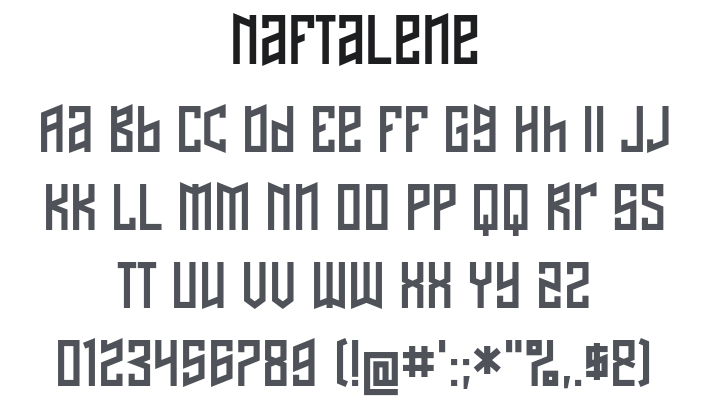 Naftalene Font