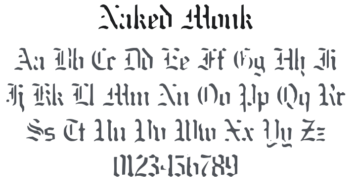Naked Monk Font