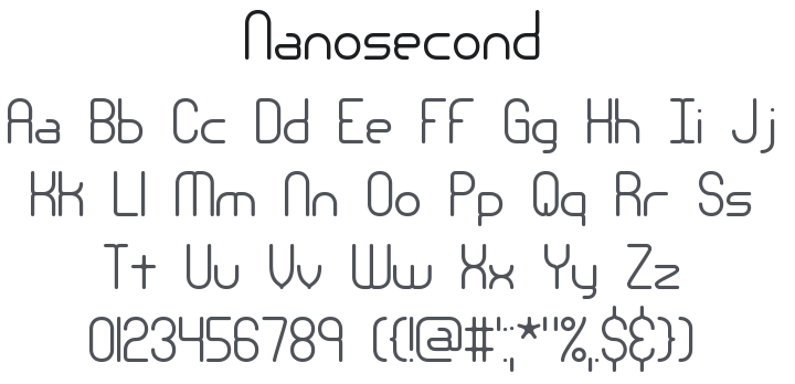 Nanosecond Font Family