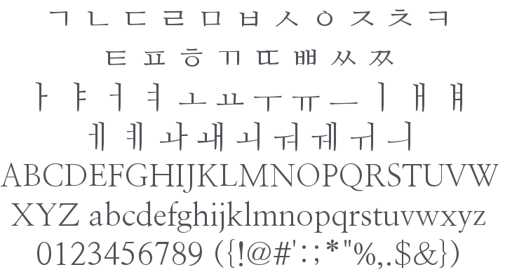 Nanum Myeongjo Font Family