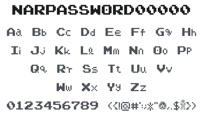 NARPASSWORD00000 Font Family
