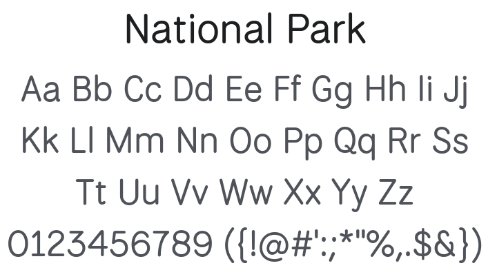 National Park Font Family