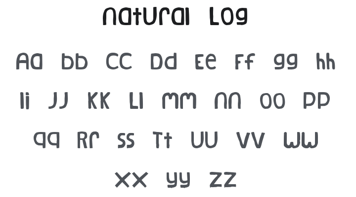 Natural Log Font