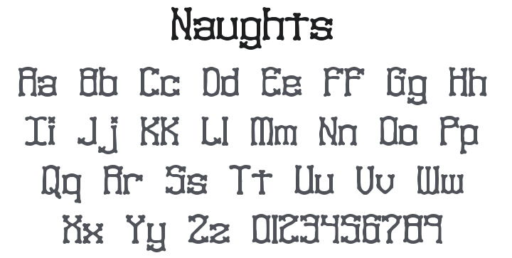Naughts Font
