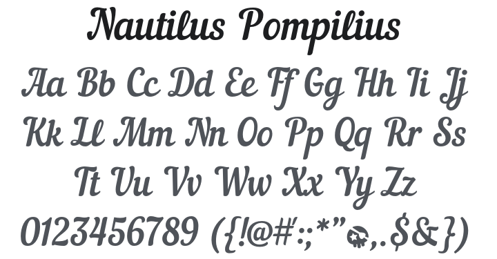 Nautilus Pompilius Font