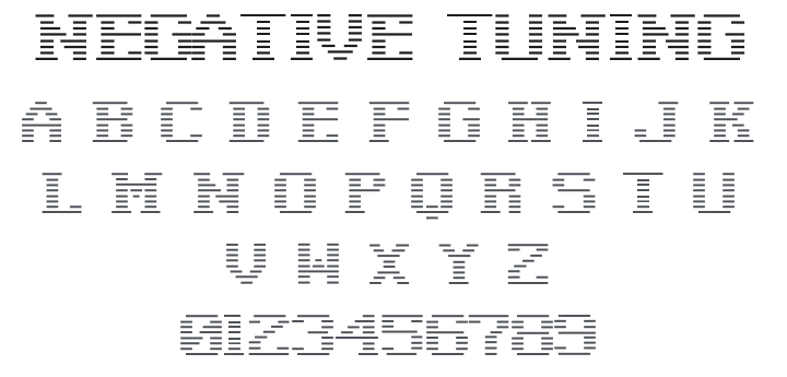 Negative Tuning Font