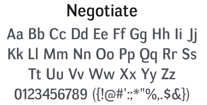 Negotiate Font