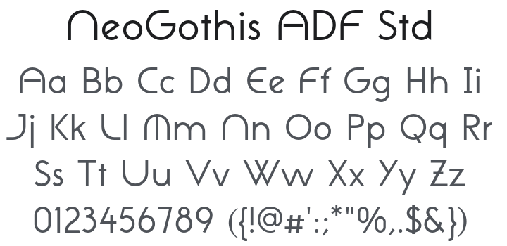 NeoGothis ADF Std Font Family