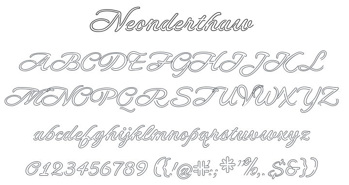 Neonderthaw Font