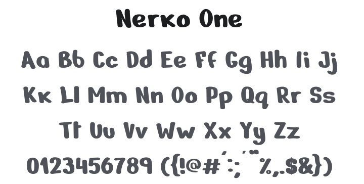 Nerko One Font