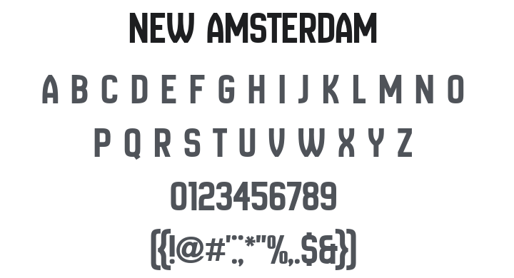 New Amsterdam Font