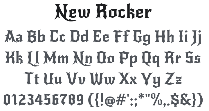 New Rocker Font