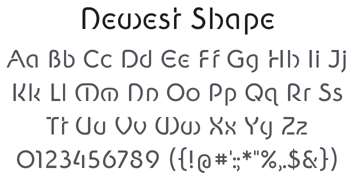 Newest Shape Font Family