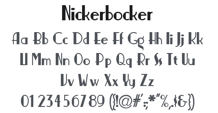 Nickerbocker Font