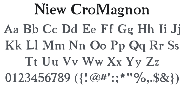 Niew CroMagnon Font Family