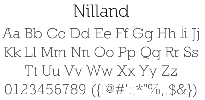 Nilland Font Family