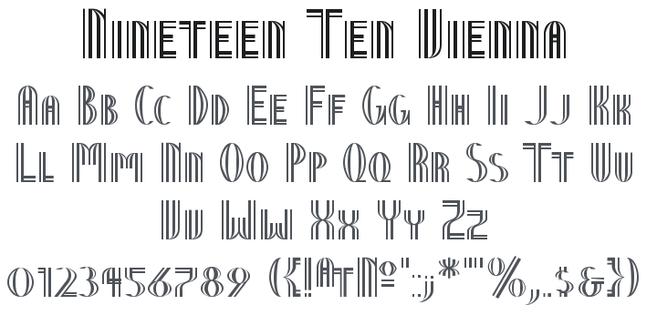 Nineteen Ten Vienna Font Family