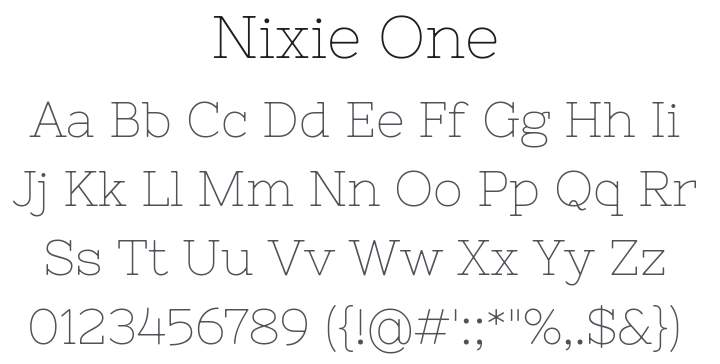 Nixie One Font