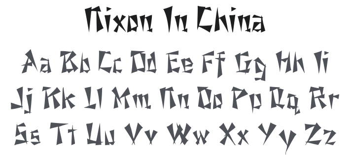 Nixon In China Font Family