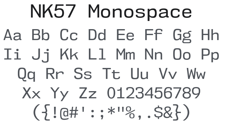NK57 Monospace Font Family