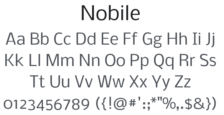 Nobile Font Family