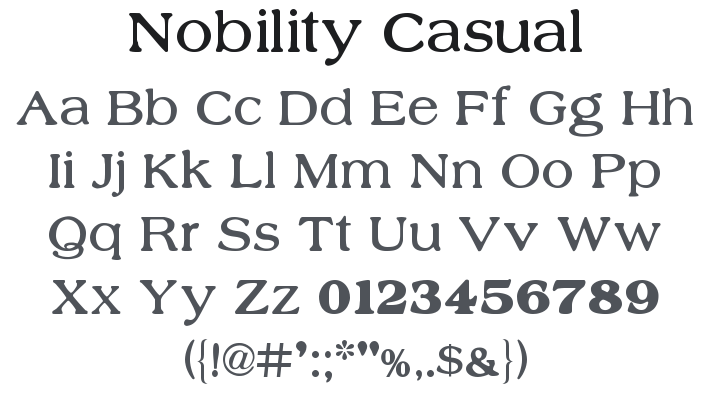 Nobility Casual Font