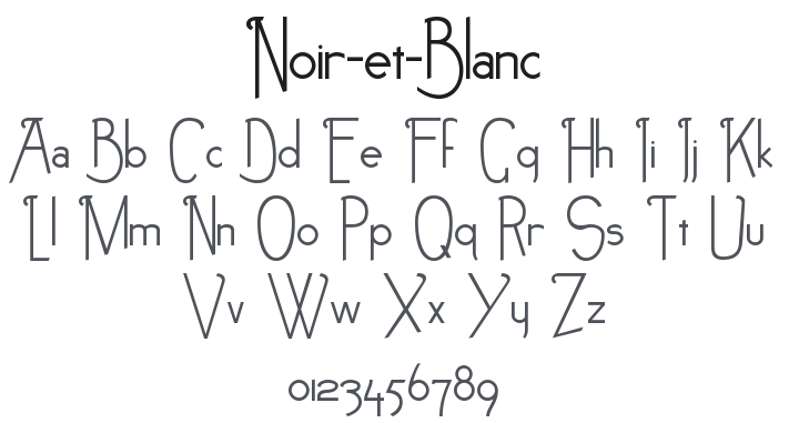 Noir-et-Blanc Font Family