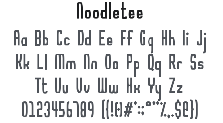 Noodletee Font