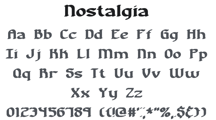 Nostalgia Font