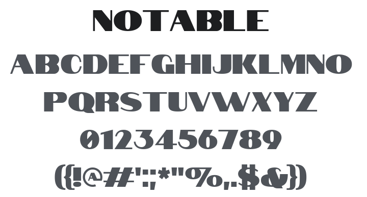 Notable Font