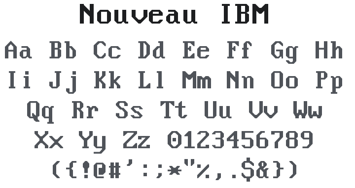 Nouveau IBM Font Family