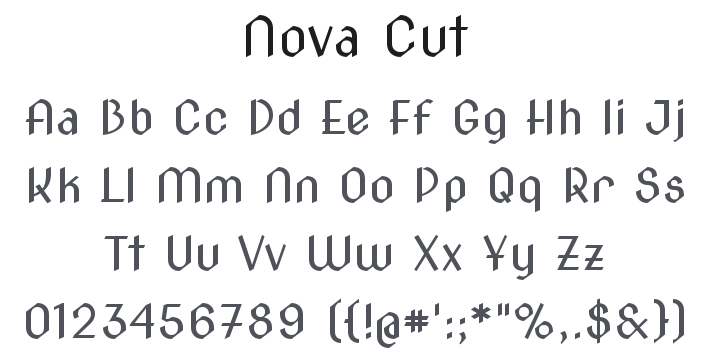 Nova Cut Font