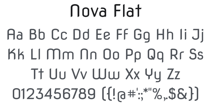 Nova Flat Font Family