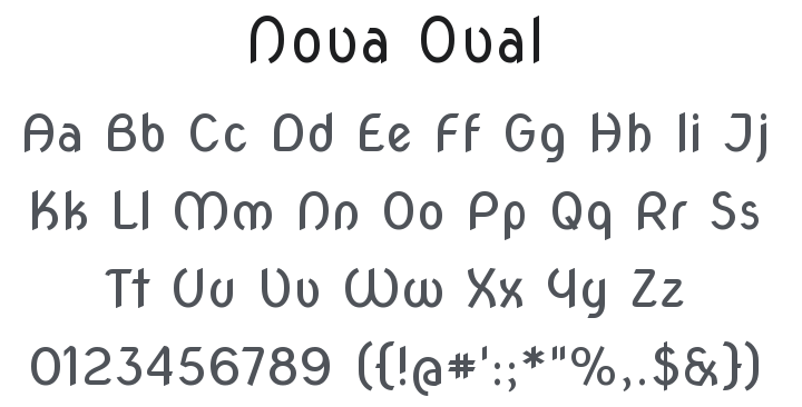 Nova Oval Font