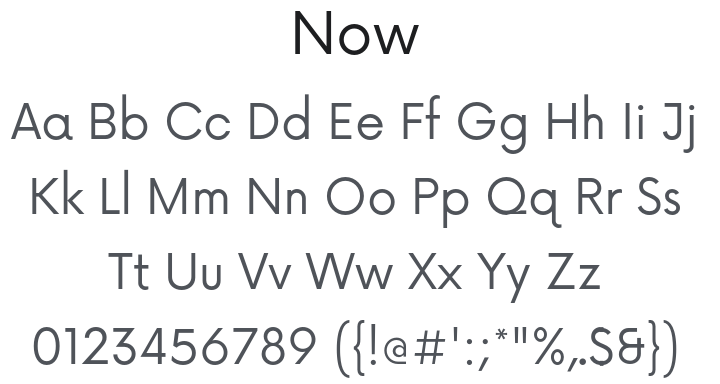 Now Font Family