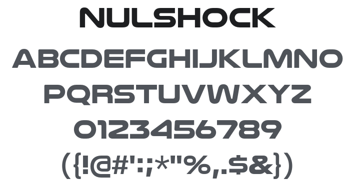 Nulshock Font