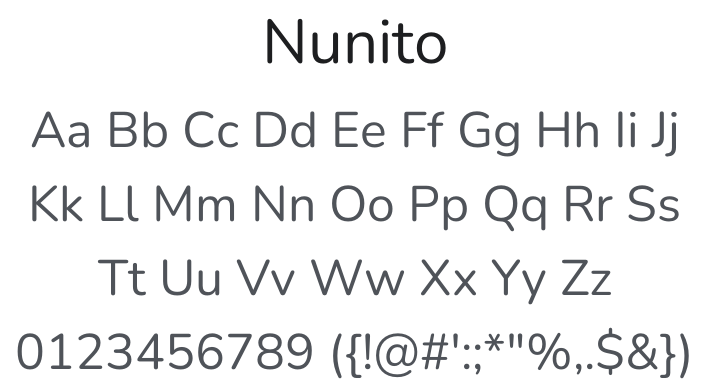 Nunito Font Family