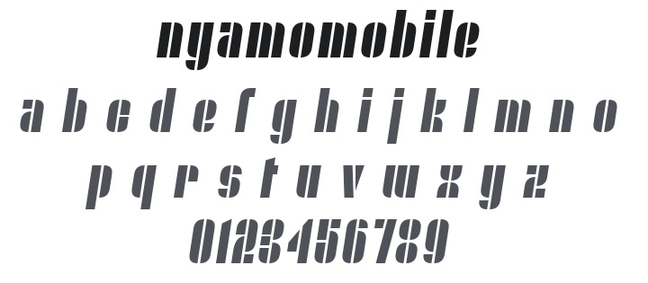 Nyamomobile Font