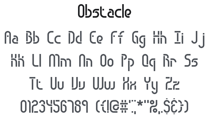 Obstacle Font Family