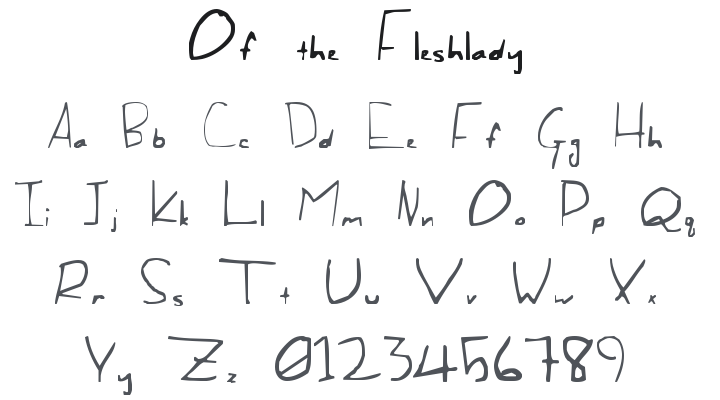 Of the Fleshlady Font