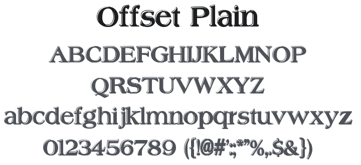 Offset Plain Font