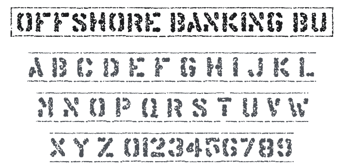 Offshore Banking Business Font