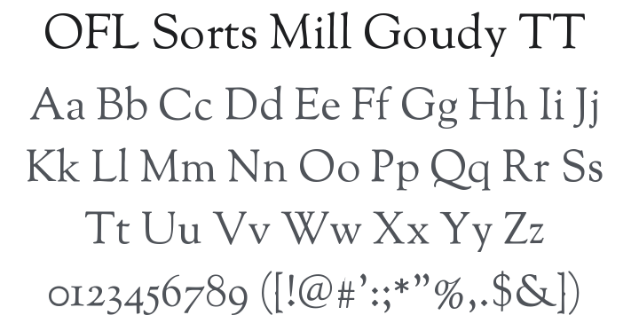 OFL Sorts Mill Goudy TT Font Family
