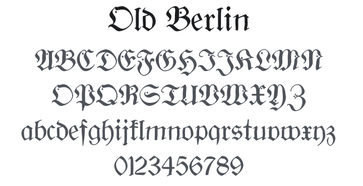 Old Berlin Font