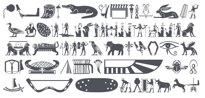 Old Egypt Glyphs Font