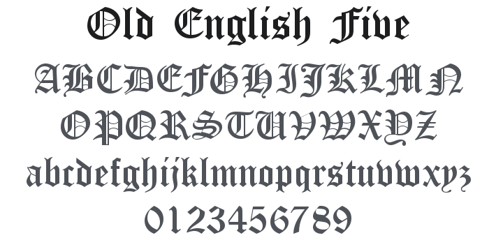 Old English Five Font